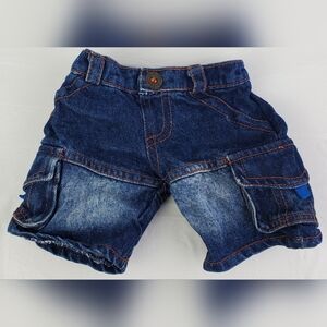 Build-A-Bear BABW Distressed Denim Cargo Jeans Pants Shorts - EUC